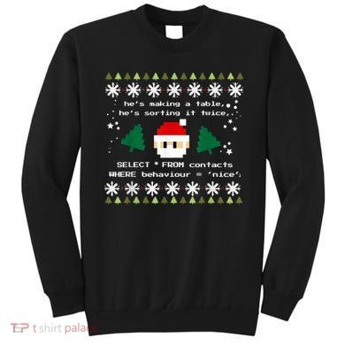 SQL Santa Claus Database Clause Developer Code DB Programmer Sweatshirt