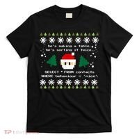 SQL Santa Claus Database Clause Developer Code DB Programmer T-Shirt thumb 0