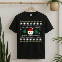 SQL Santa Claus Database Clause Developer Code DB Programmer T-Shirt thumb 2