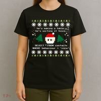SQL Santa Claus Database Clause Developer Code DB Programmer T-Shirt thumb 4