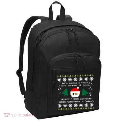 SQL Santa Claus Database Clause Developer Code DB Programmer Port Authority Basic Backpack