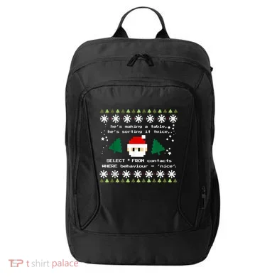 SQL Santa Claus Database Clause Developer Code DB Programmer City Backpack