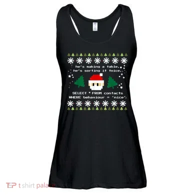 SQL Santa Claus Database Clause Developer Code DB Programmer Ladies Essential Flowy Tank