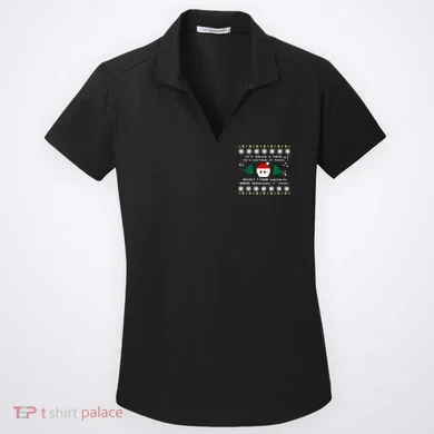 SQL Santa Claus Database Clause Developer Code DB Programmer Women's Dry Zone Grid Polo