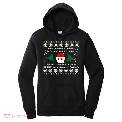 SQL Santa Claus Database Clause Developer Code DB Programmer Women's Hoodie