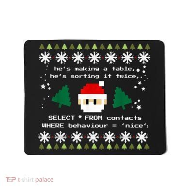 SQL Santa Claus Database Clause Developer Code DB Programmer Mousepad