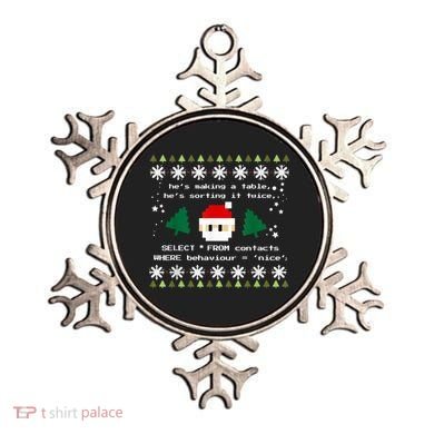 SQL Santa Claus Database Clause Developer Code DB Programmer Ornament
