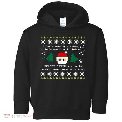 SQL Santa Claus Database Clause Developer Code DB Programmer Toddler Hoodie