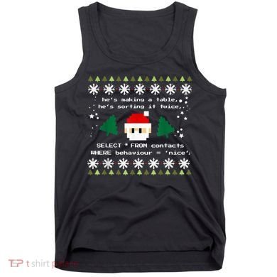 SQL Santa Claus Database Clause Developer Code DB Programmer Tank Top