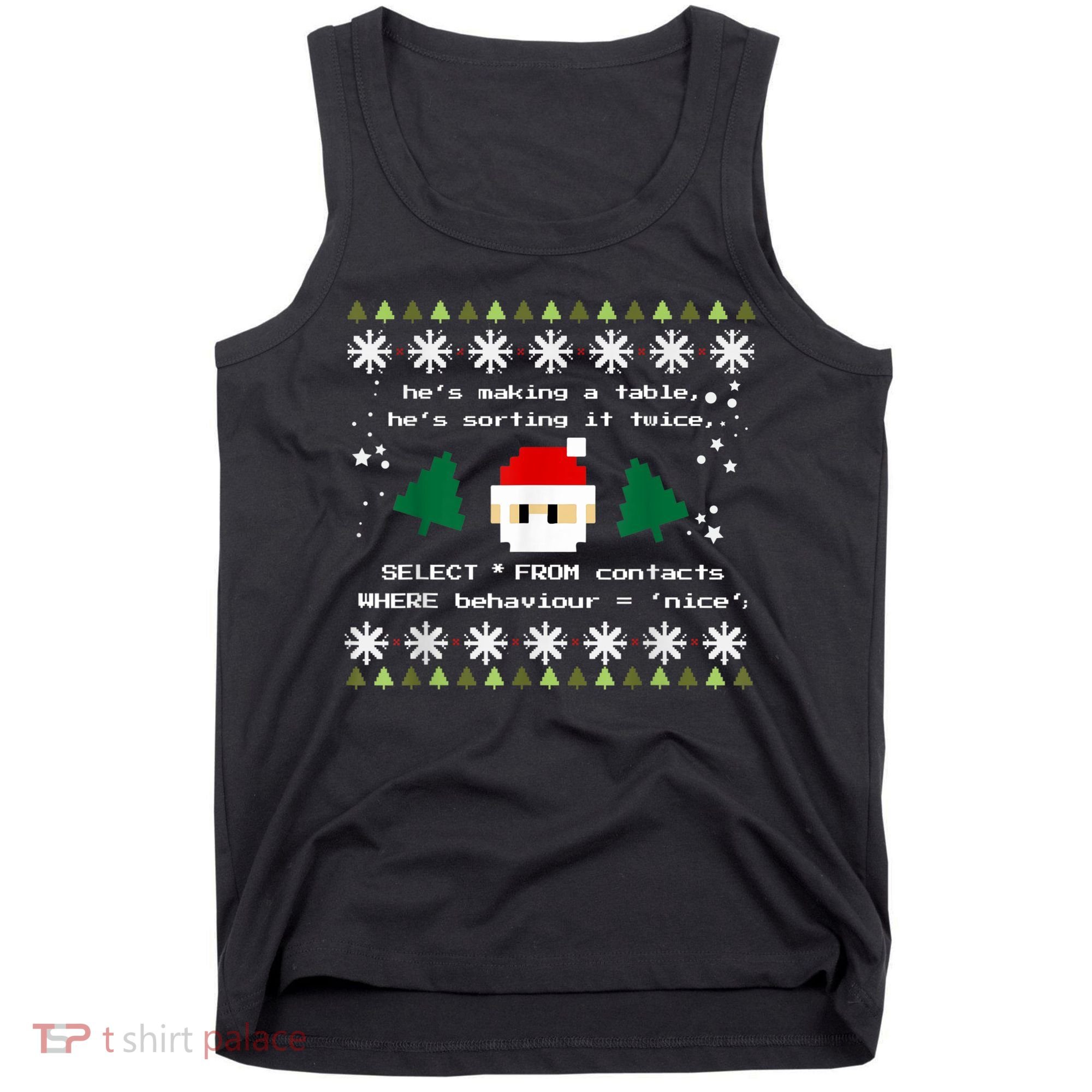 SQL Santa Claus Database Clause Developer Code DB Programmer Tank Top
