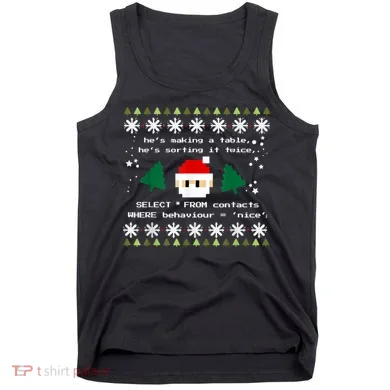 SQL Santa Claus Database Clause Developer Code DB Programmer Tank Top