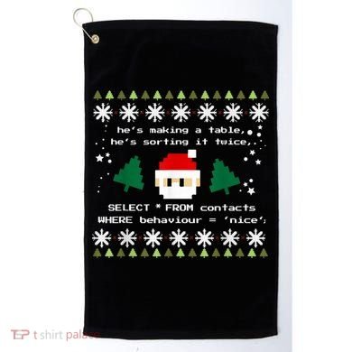 SQL Santa Claus Database Clause Developer Code DB Programmer Golf Towel