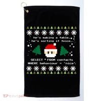 SQL Santa Claus Database Clause Developer Code DB Programmer Golf Towel thumb 0