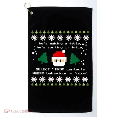 SQL Santa Claus Database Clause Developer Code DB Programmer Golf Towel