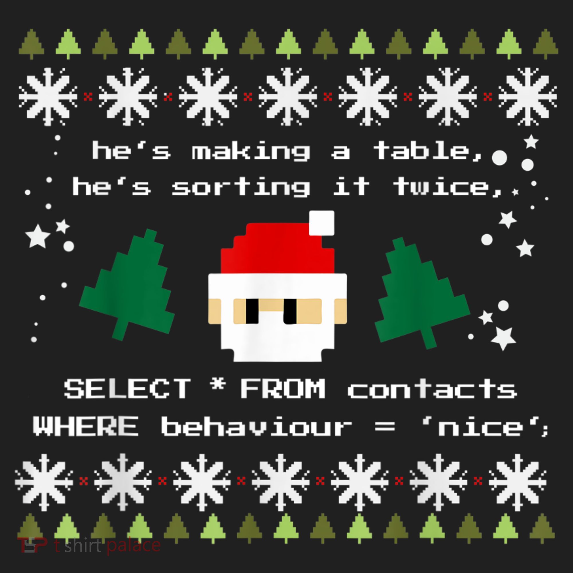 SQL Santa Claus Database Clause Developer Code DB Programmer Golf Towel