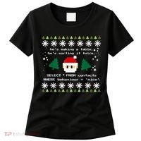 SQL Santa Claus Database Clause Developer Code DB Programmer Women's T-Shirt thumb 0
