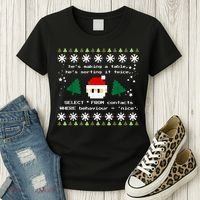 SQL Santa Claus Database Clause Developer Code DB Programmer Women's T-Shirt thumb 3