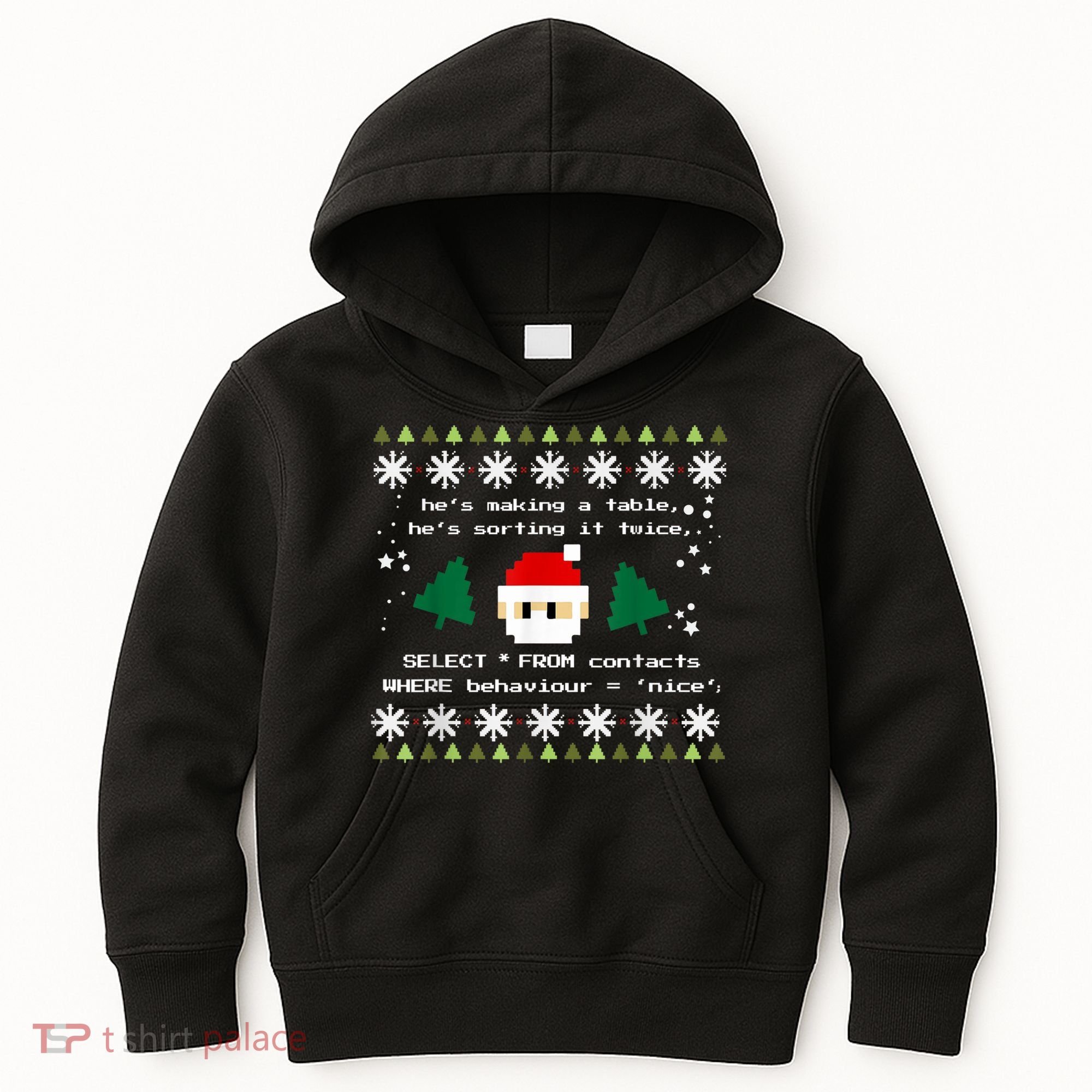 SQL Santa Claus Database Clause Developer Code DB Programmer Kids Hoodie