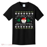 SQL Santa Claus Database Clause Developer Code DB Programmer Kids T-Shirt thumb 0