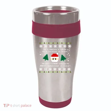 SQL Santa Claus Database Clause Developer Code DB Programmer 16oz Travel Tumbler