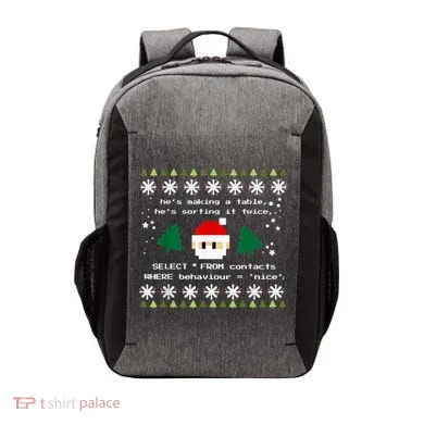SQL Santa Claus Database Clause Developer Code DB Programmer Vector Backpack