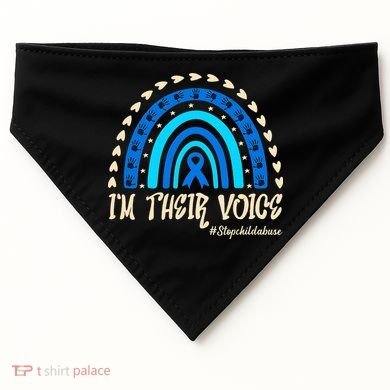 Support Squad Child Abuse Prevention Month Awareness April USA-Made Doggie Bandana