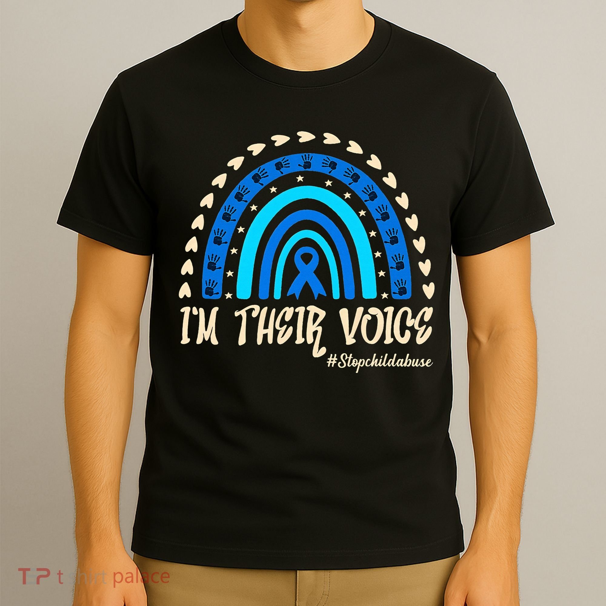 Support Squad Child Abuse Prevention Month Awareness April T-Shirt