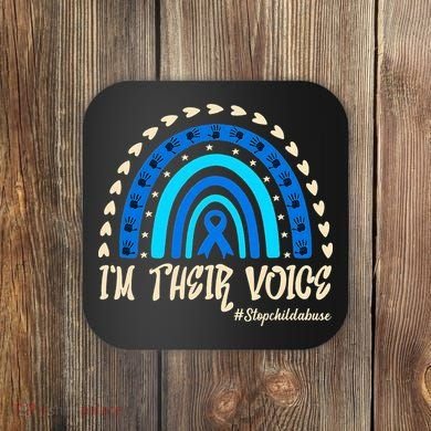 Support Squad Child Abuse Prevention Month Awareness April Coaster