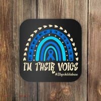 Support Squad Child Abuse Prevention Month Awareness April Coaster thumb 0