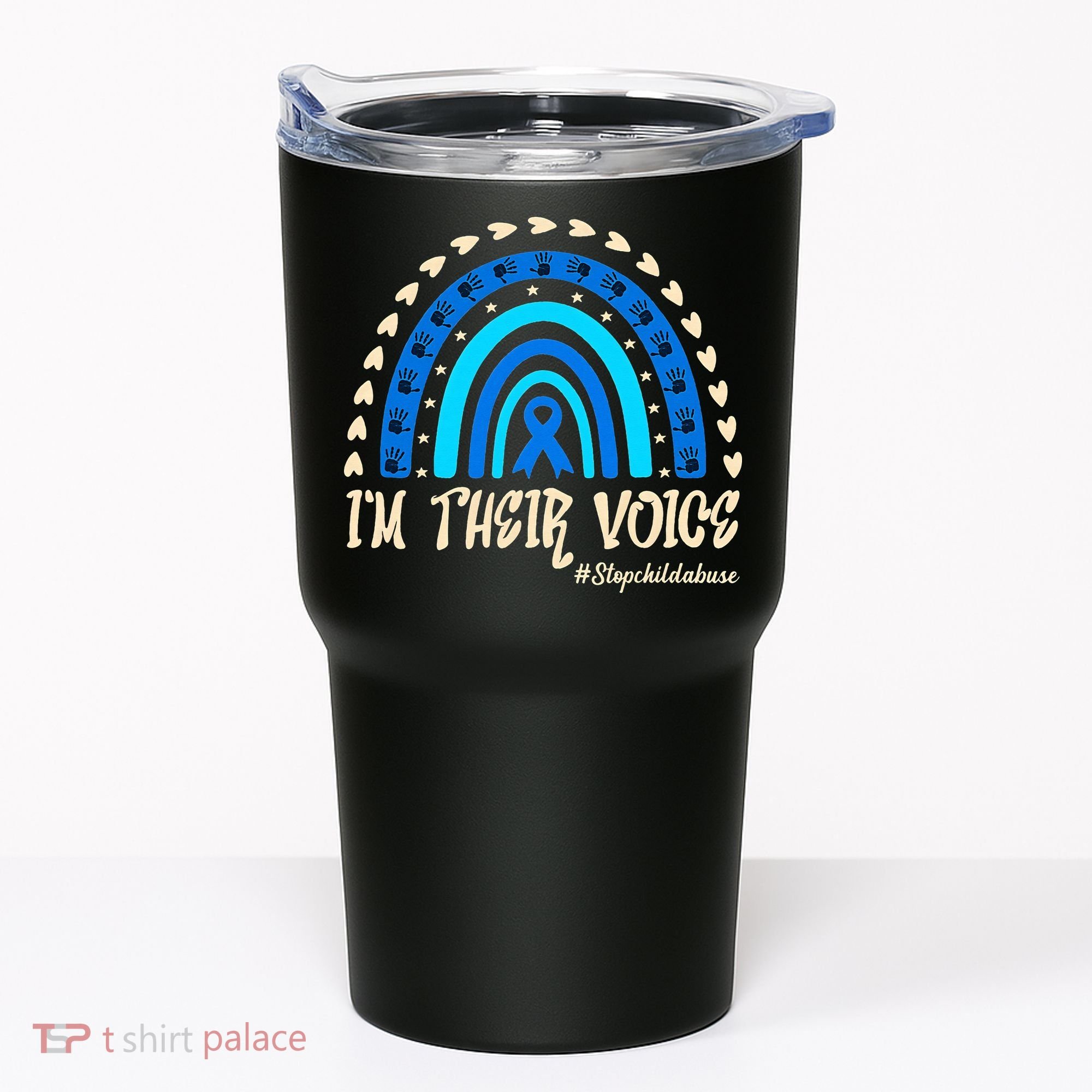 Support Squad Child Abuse Prevention Month Awareness April Tumbler