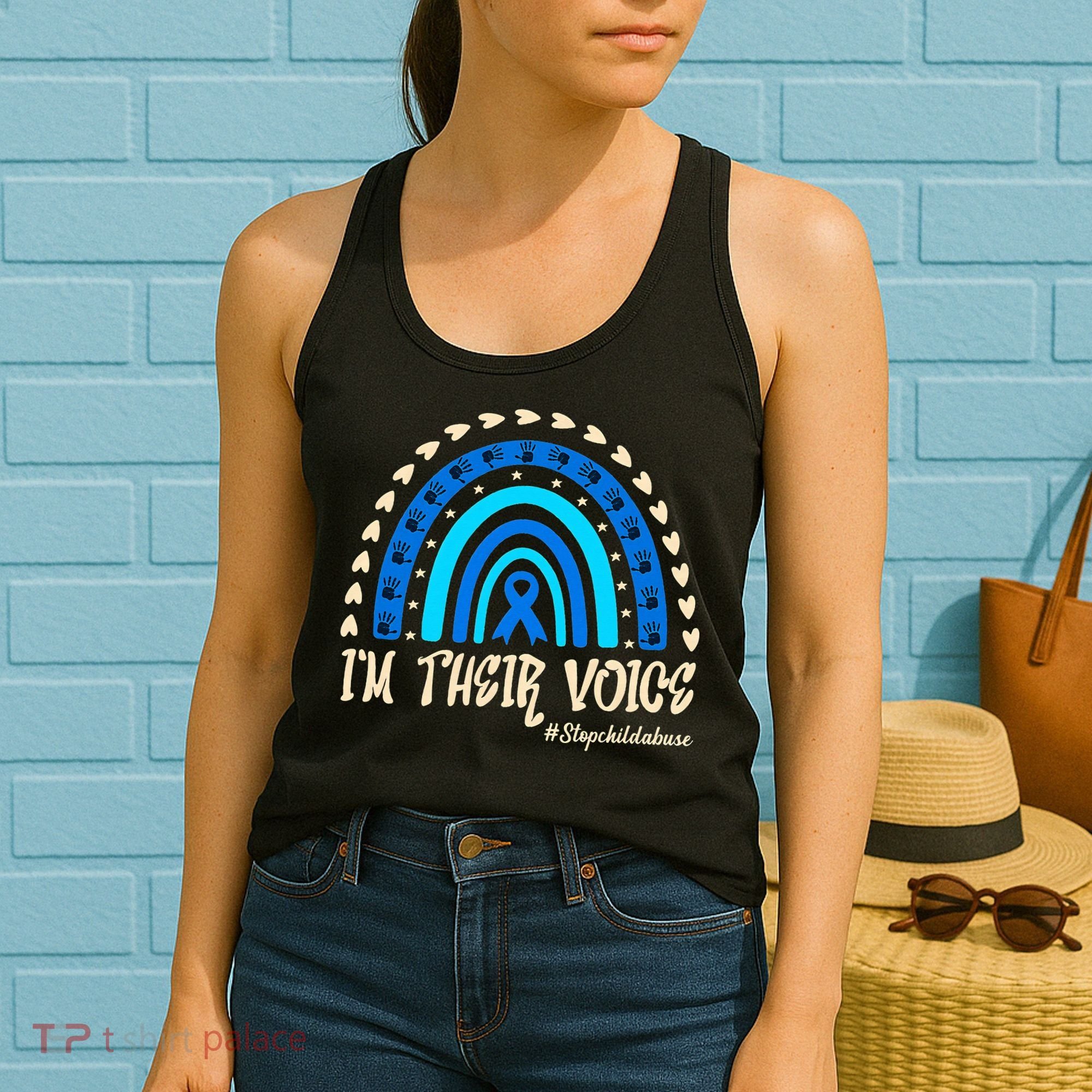Support Squad Child Abuse Prevention Month Awareness April Women's Tank Top