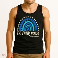 Support Squad Child Abuse Prevention Month Awareness April Tank Top thumb 3
