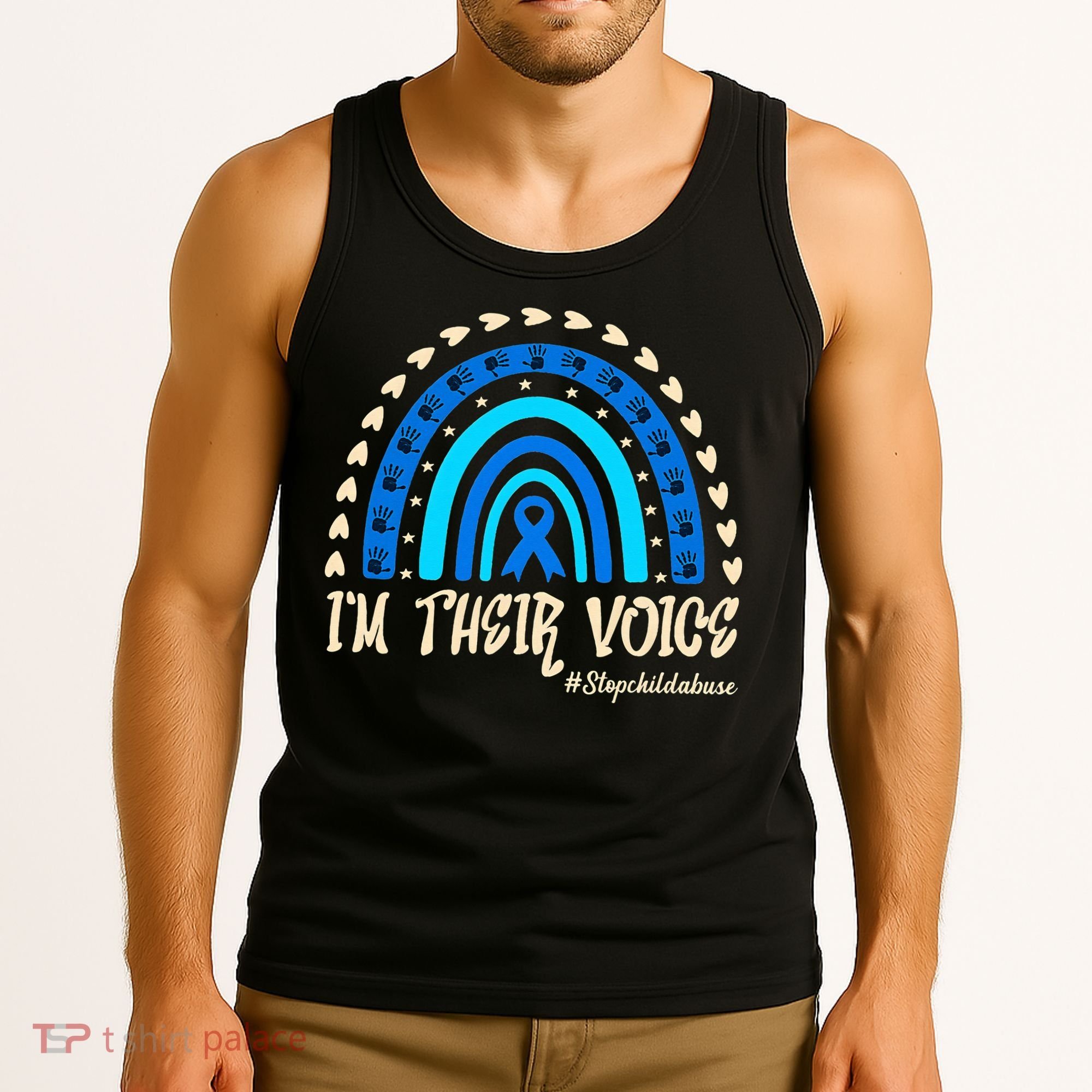 Support Squad Child Abuse Prevention Month Awareness April Tank Top