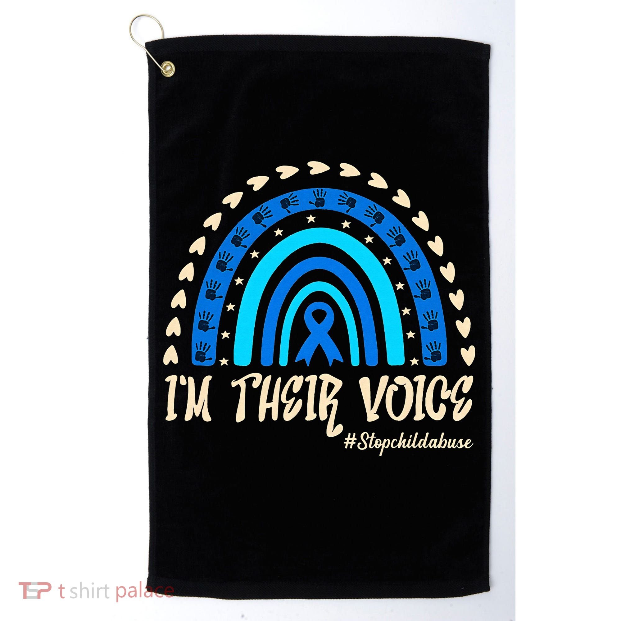Support Squad Child Abuse Prevention Month Awareness April Golf Towel