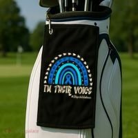 Support Squad Child Abuse Prevention Month Awareness April Golf Towel thumb 2