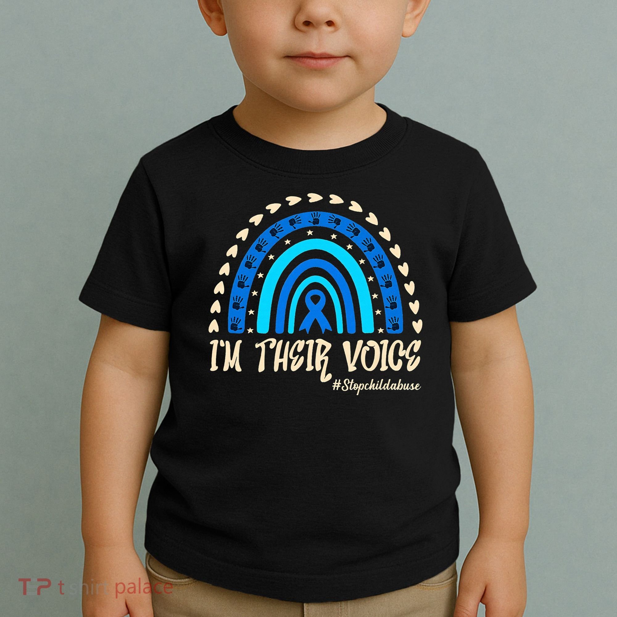 Support Squad Child Abuse Prevention Month Awareness April Toddler T-Shirt