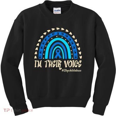 Support Squad Child Abuse Prevention Month Awareness April Kids Sweatshirt