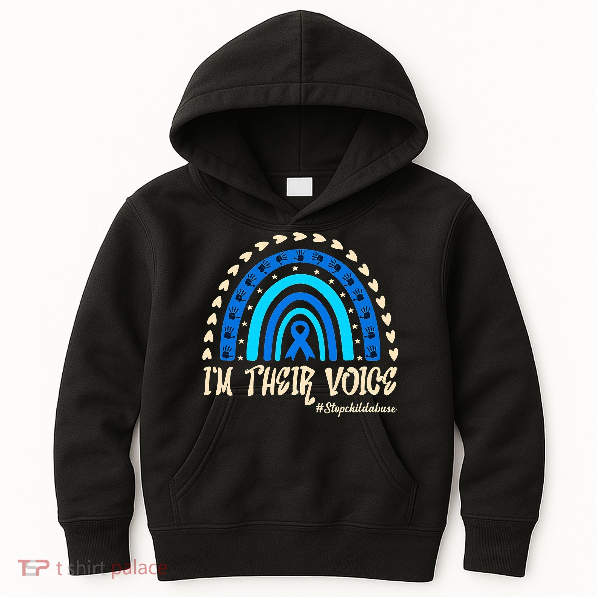 Support Squad Child Abuse Prevention Month Awareness April Kids Hoodie