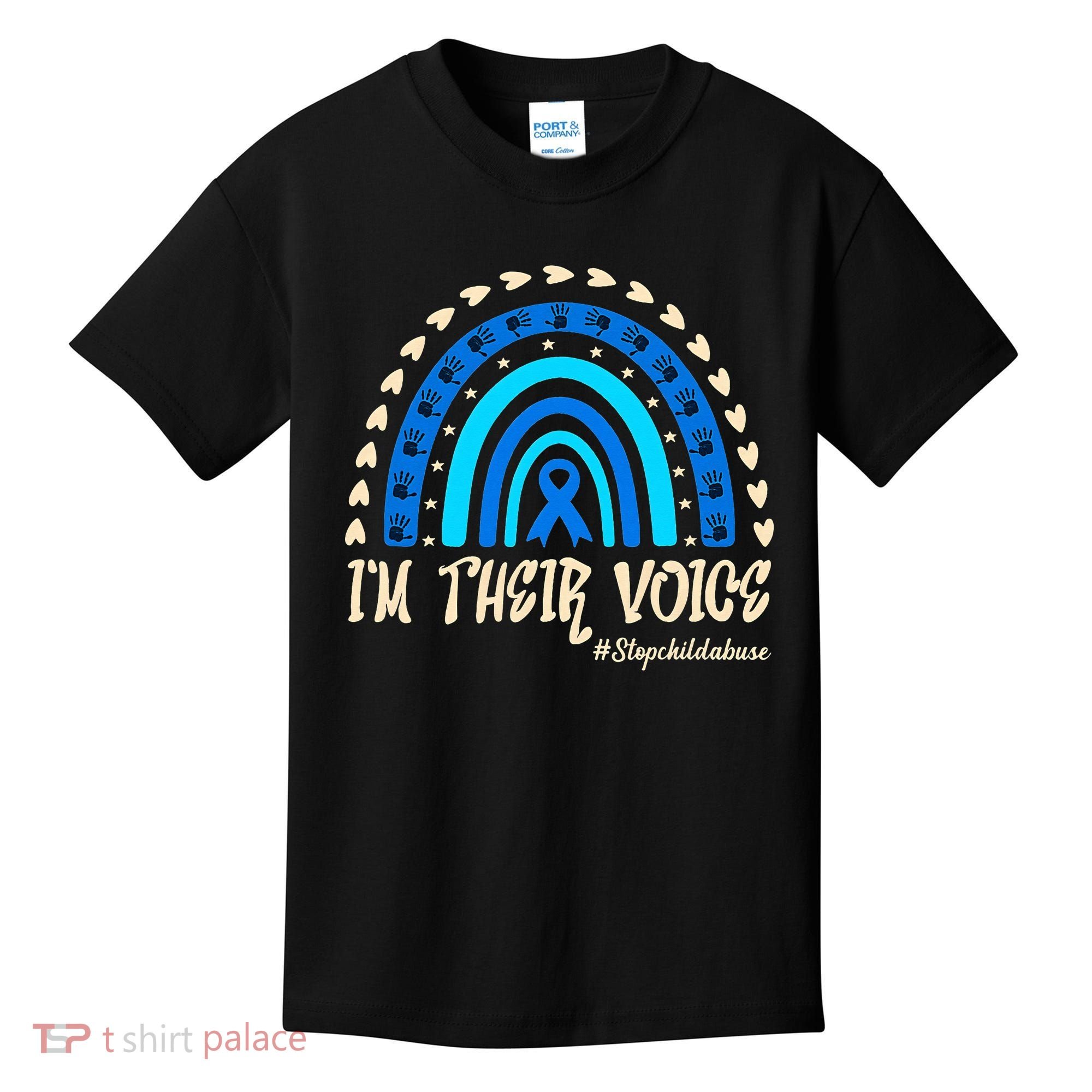 Support Squad Child Abuse Prevention Month Awareness April Kids T-Shirt