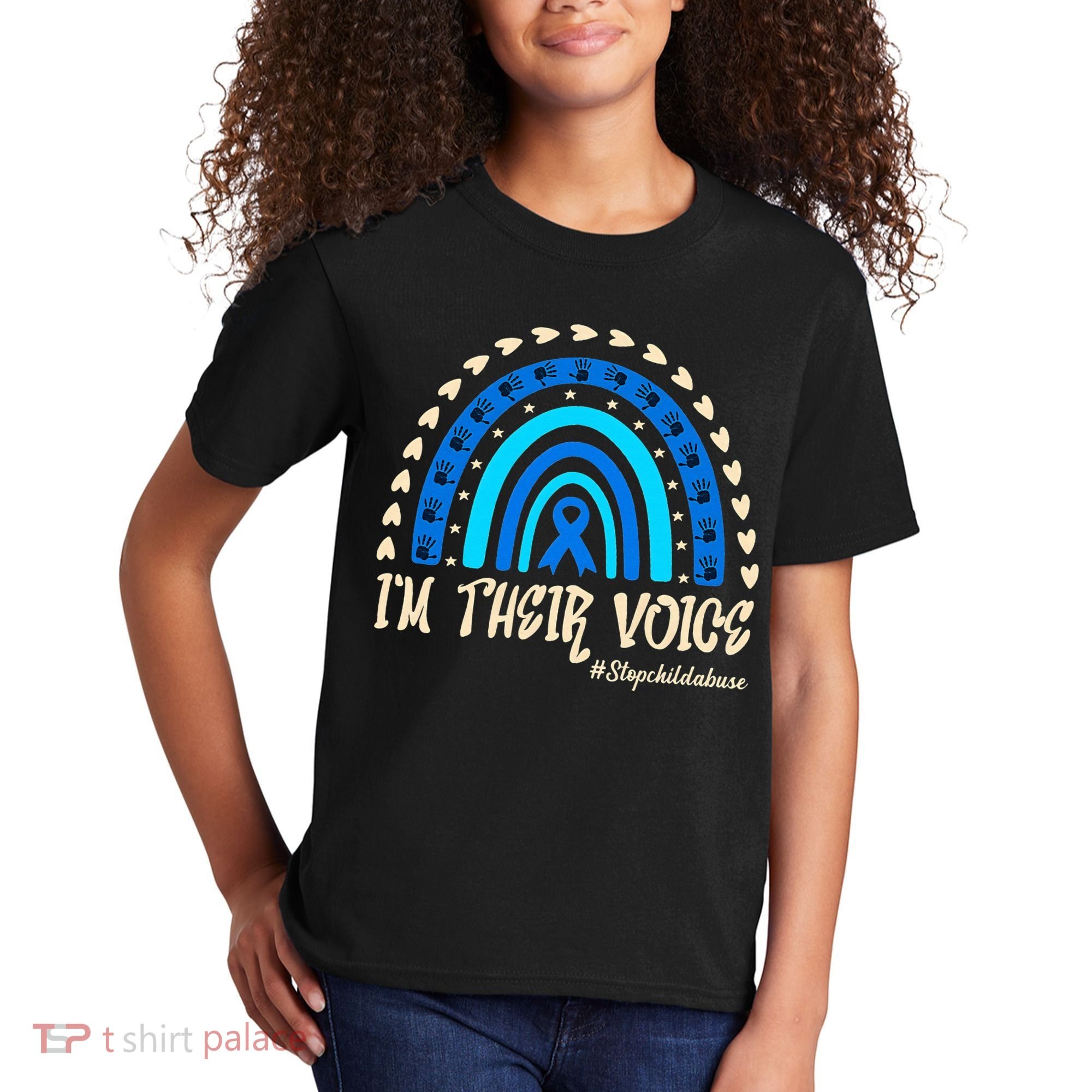 Support Squad Child Abuse Prevention Month Awareness April Kids T-Shirt