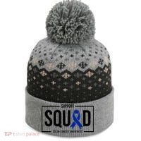 Support Squad Colon Cancer Awareness The Baniff Cuffed Pom Beanie thumb 0