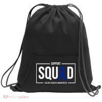 Support Squad Colon Cancer Awareness Sweatshirt Cinch Pack Bag thumb 0