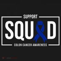 Support Squad Colon Cancer Awareness Sweatshirt Cinch Pack Bag thumb 2