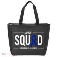 Support Squad Colon Cancer Awareness Tote Bag thumb 0