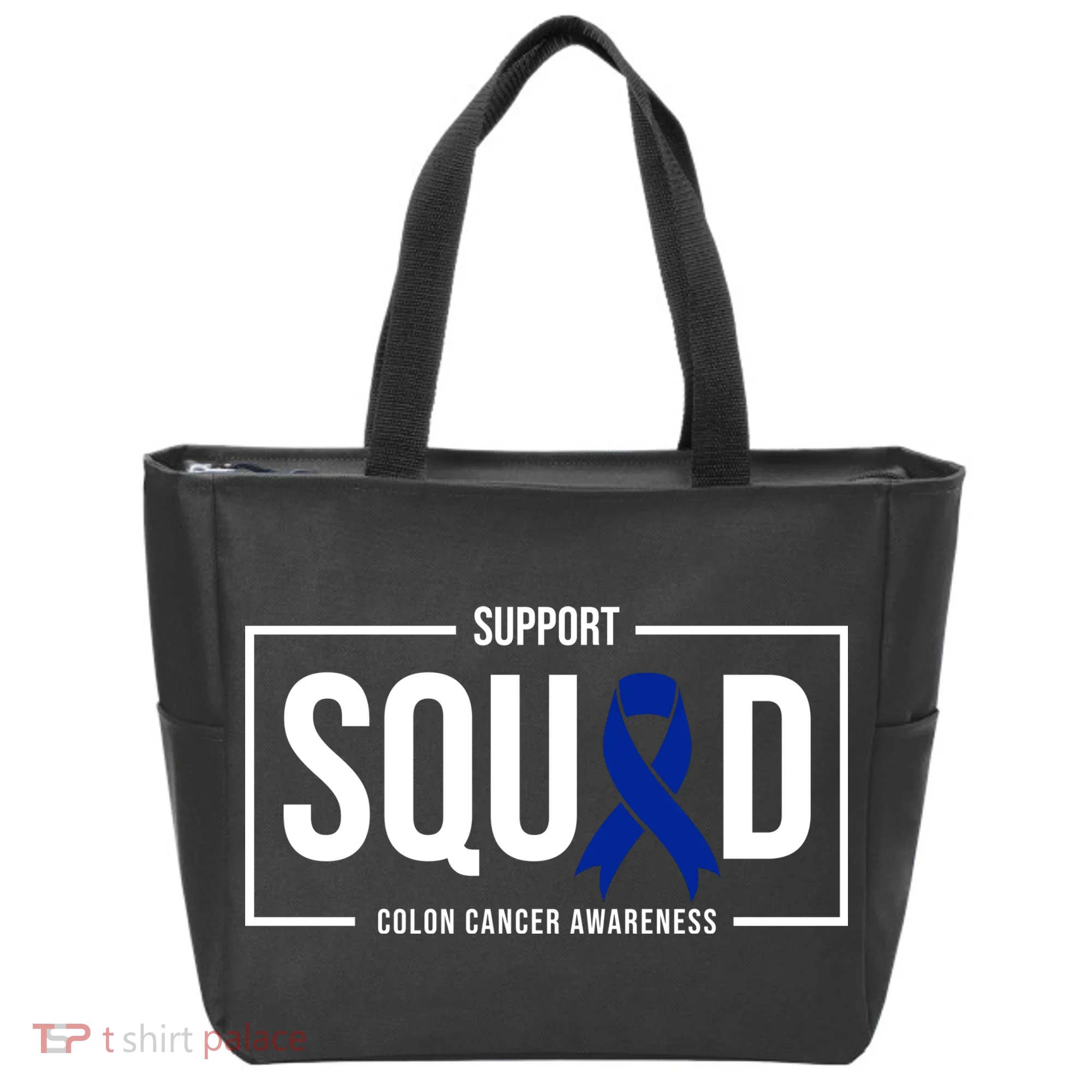 Support Squad Colon Cancer Awareness Tote Bag