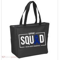 Support Squad Colon Cancer Awareness Tote Bag thumb 2