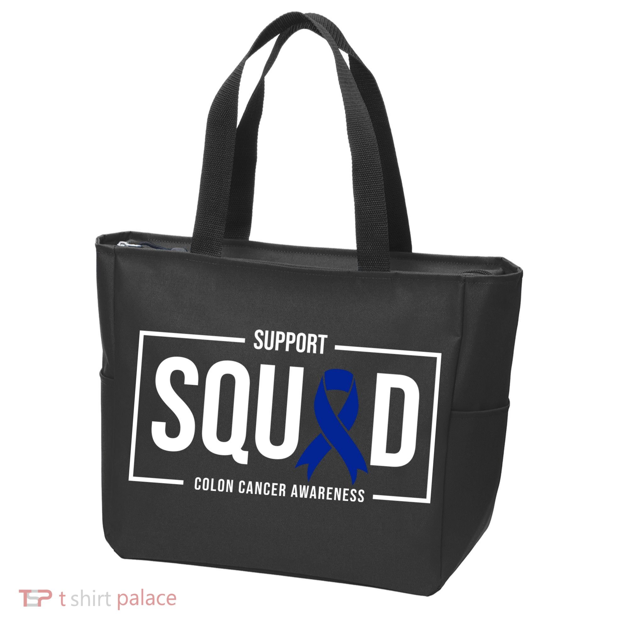 Support Squad Colon Cancer Awareness Tote Bag