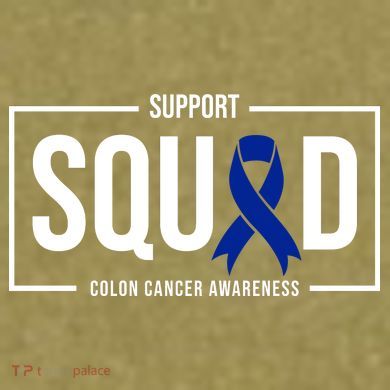 Support Squad Colon Cancer Awareness Garment-Dyed Women's Muscle Tee