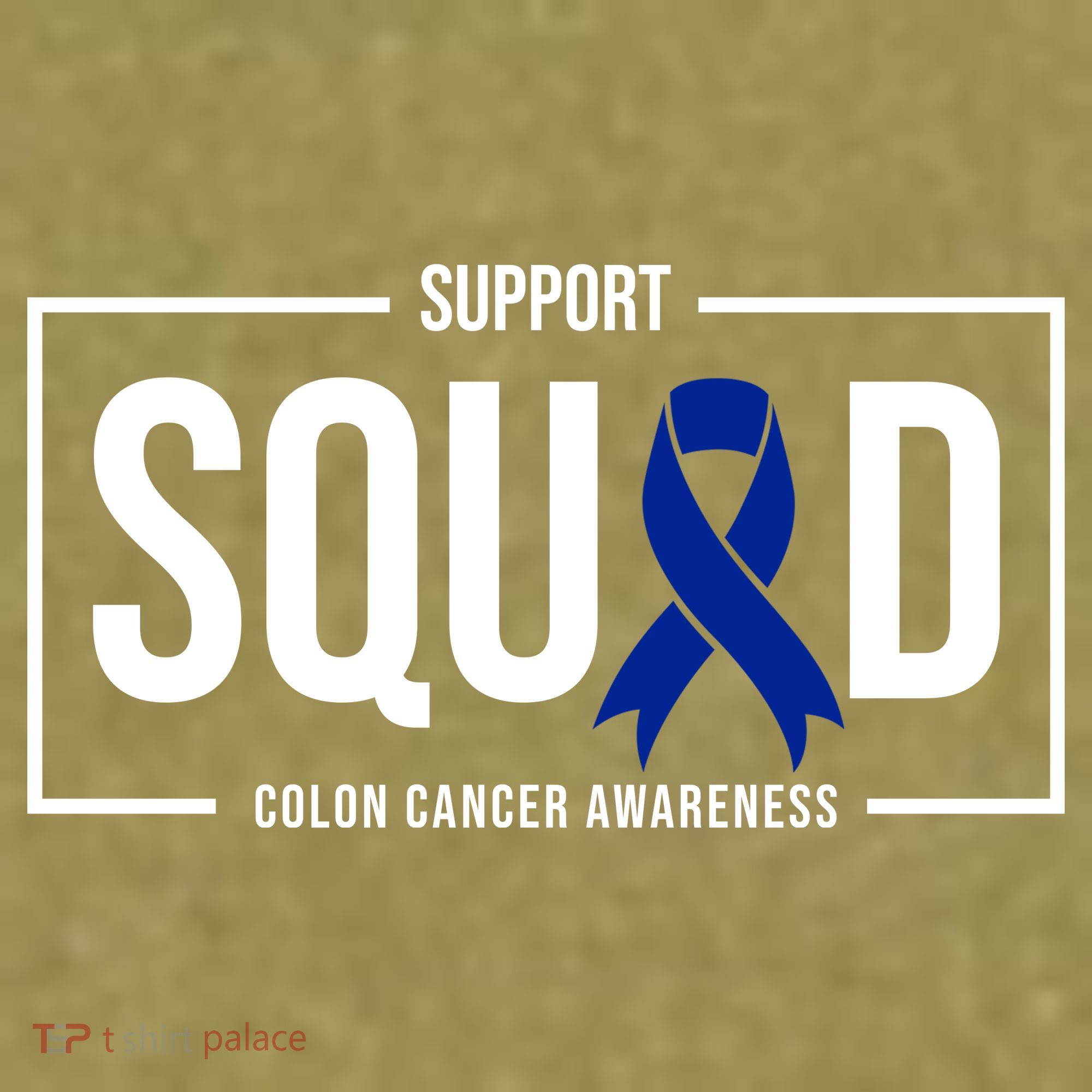 Support Squad Colon Cancer Awareness Garment-Dyed Women's Muscle Tee