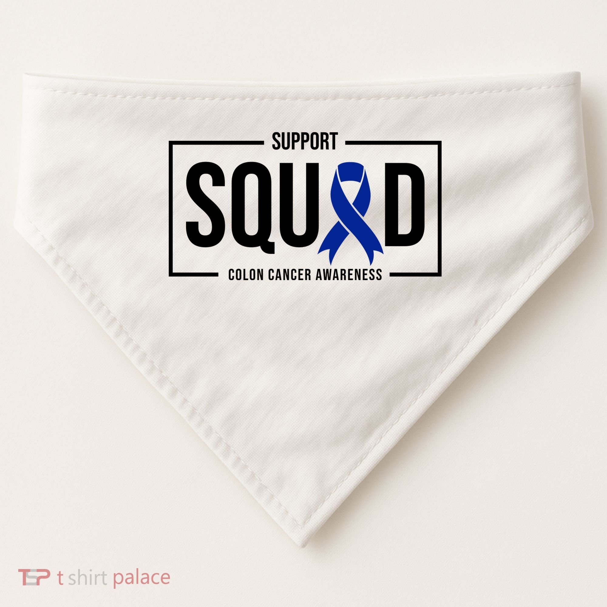 Support Squad Colon Cancer Awareness USA-Made Doggie Bandana